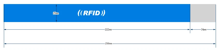 Size of the RFID Paper Wristband
